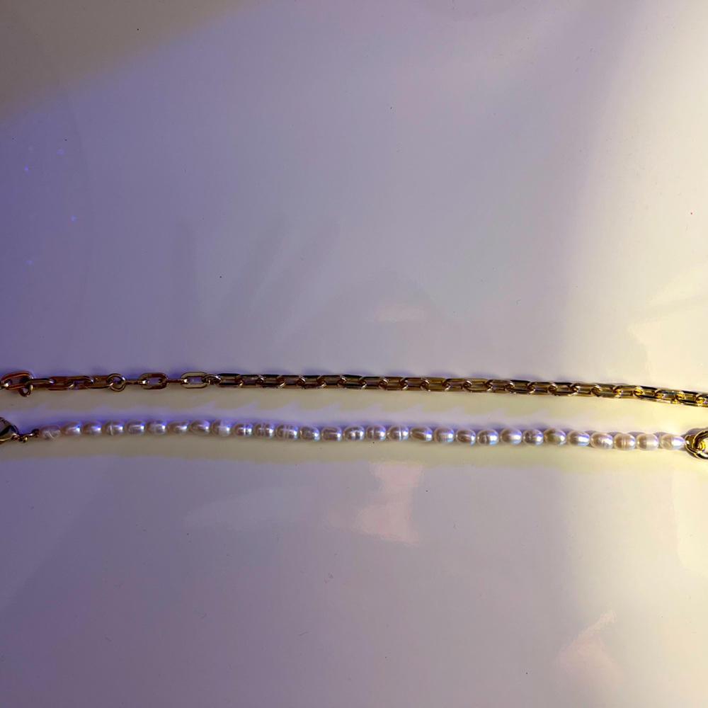 Stella and Dot pearl and chain necklace